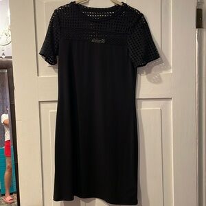 Michael Kors little black dress with open weave detail size XS